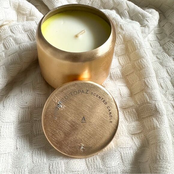 NEW Anthropologie The Gather Candle Ambered Topaz Mini - Picture 7 of 11